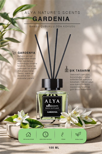 Natures Scents Gardenia Bambu Çubuklu Oda Kokusu- Gardenya Kokusu