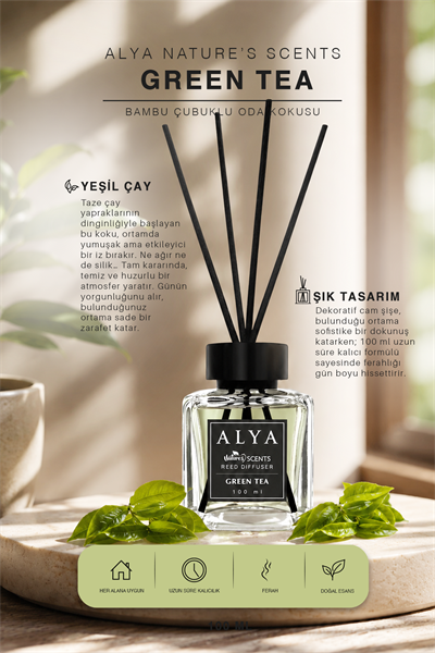 Natures Scents Green Tea Bambu Çubuklu Oda Kokusu - Yeşilçay Kokusu