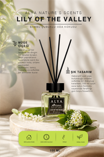 Natures Scents Lilly Of The Valley Bambu Çubuklu Oda Kokusu - Müge Çiçeği Kokusu