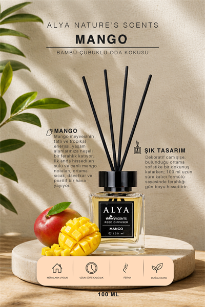 Natures Scents Mango Bambu Çubuklu Oda Kokusu- Mango Kokusu