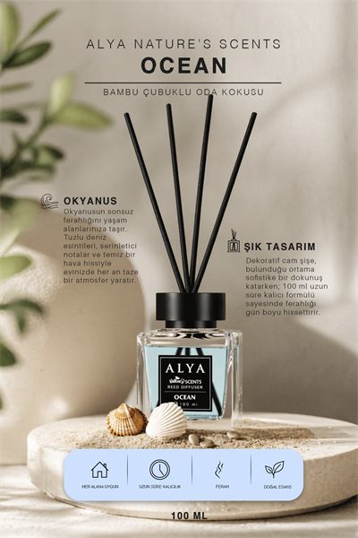 Natures Scents Oceann Bambu Çubuklu Oda Kokusu