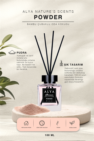 Natures Scents Powder Bambu Çubuklu Oda Kokusu- Pudra Kokusu