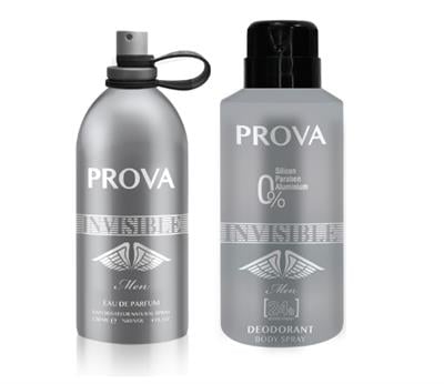 Özel Gün Hediye Kutulu Prova Invisible EDP Erkek Parfüm 120 ml ve Deodorant 150 ml