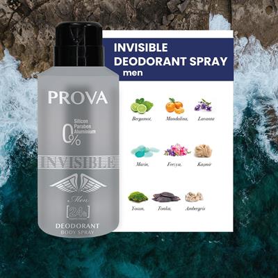 Özel Gün Hediye Kutulu Prova Invisible EDP Erkek Parfüm 120 ml ve Deodorant 150 ml
