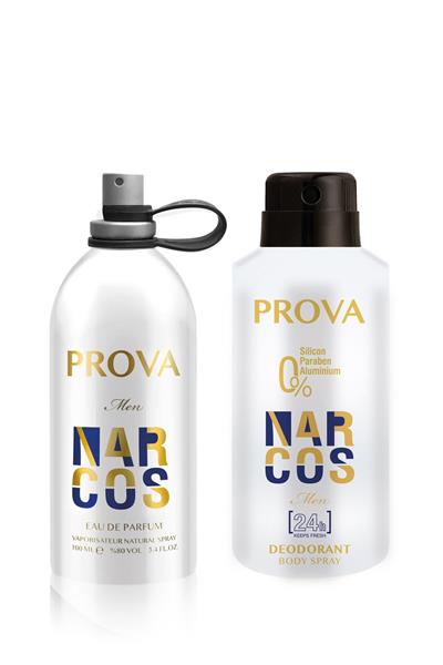 Özel Gün Hediye Kutulu Prova Narcos EDP Erkek Parfüm 120 ml ve Deodorant 150 ml