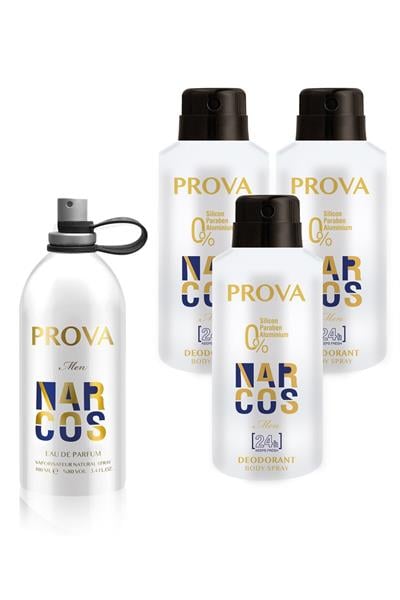 Prova Narcos EDP Erkek Parfüm 120 ml ve Deodorant 150 ml 3 Adet