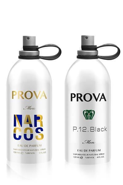 Prova Narcos ve P.12 Black  EDP Erkek Parfüm Seti  x2  120 ml