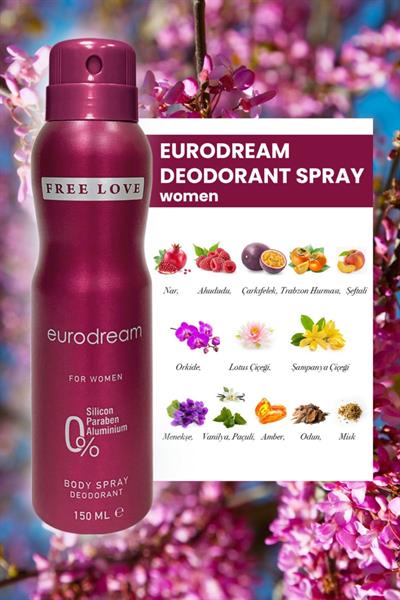 Özel Gün Hediye Kutulu Eurodream EDP Kadın Parfüm 100 ml ve Deodorant 150 ml