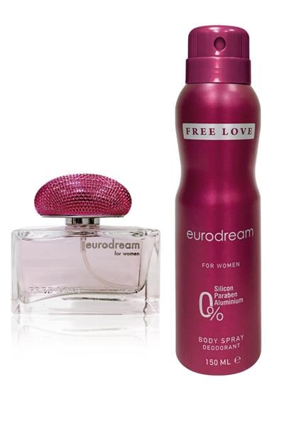 Özel Gün Hediye Kutulu Eurodream EDP Kadın Parfüm 100 ml ve Deodorant 150 ml