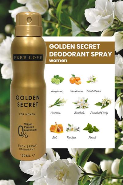 Özel Gün Hediye Kutulu Golden Secret EDP Kadın Parfüm 100 ml ve Deodorant 150 ml