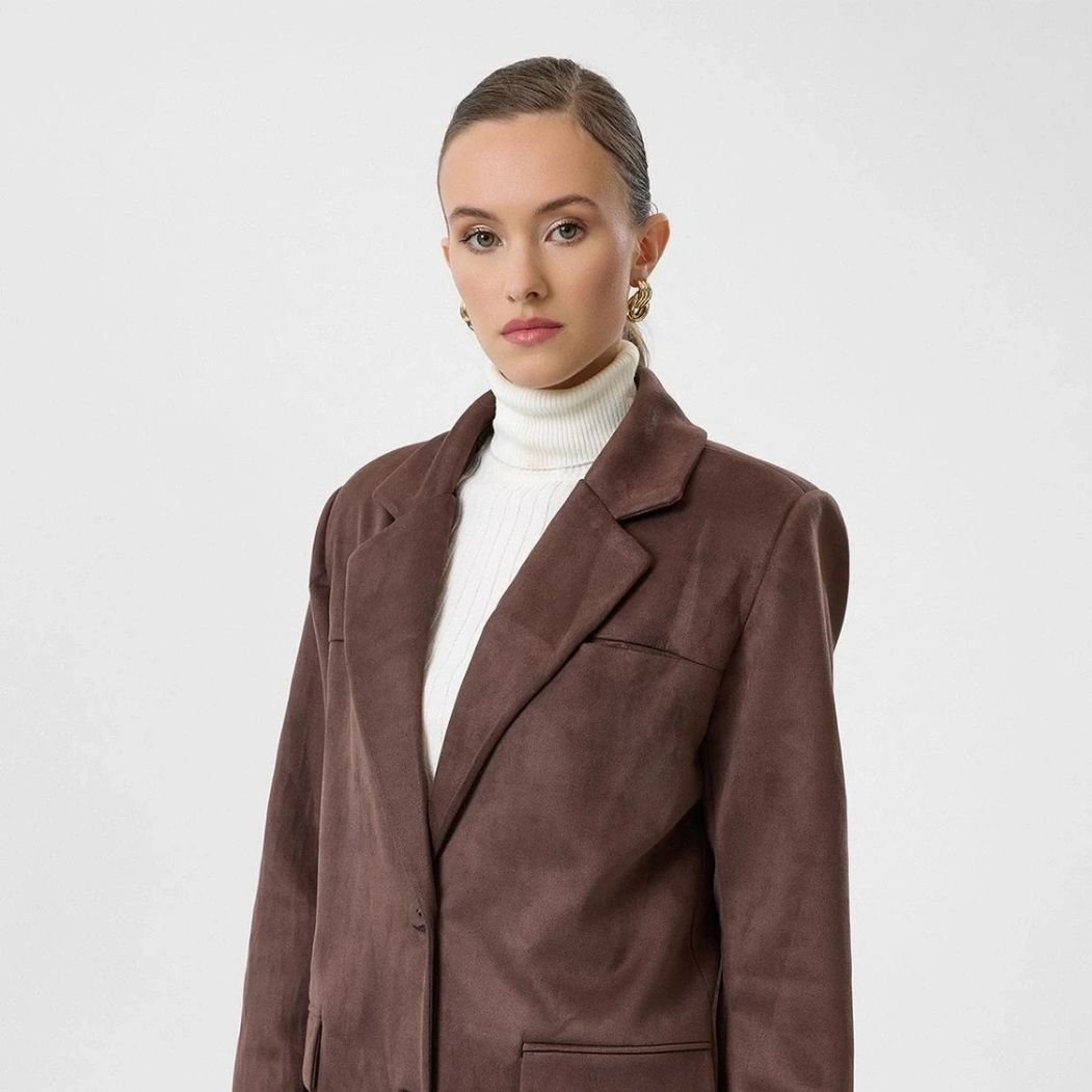 kahverengi süet ceket