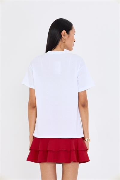  Baskılı Taşlı T-shirt