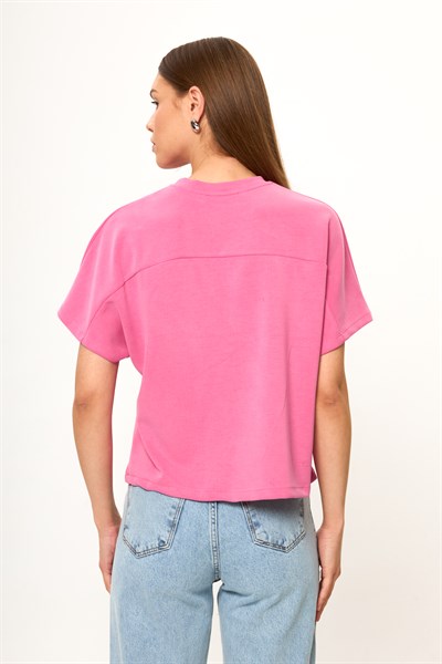 Düşük Omuz Modal Tişört