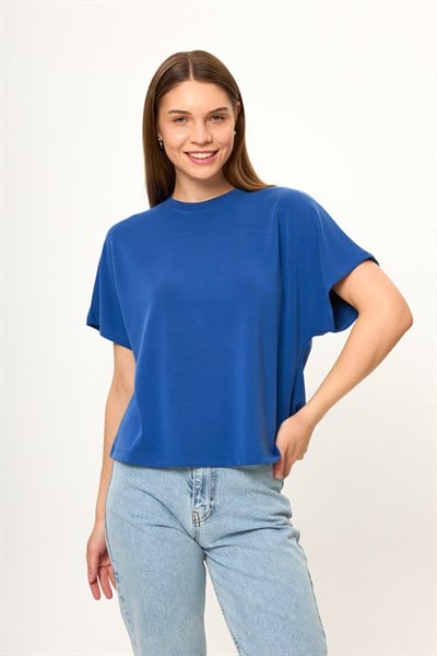 Düşük Omuz Modal Tişört