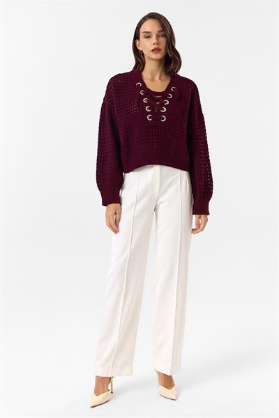 Kuş Gözlü Bağcıklı Kazak