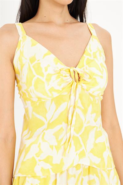 Askılı Desenli Bluz