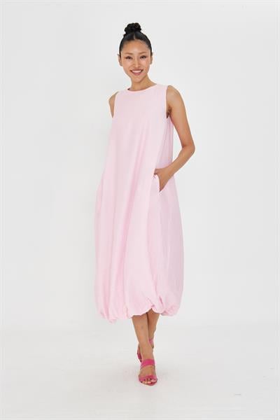 Sıfır Kol Balon Etekli Elbise