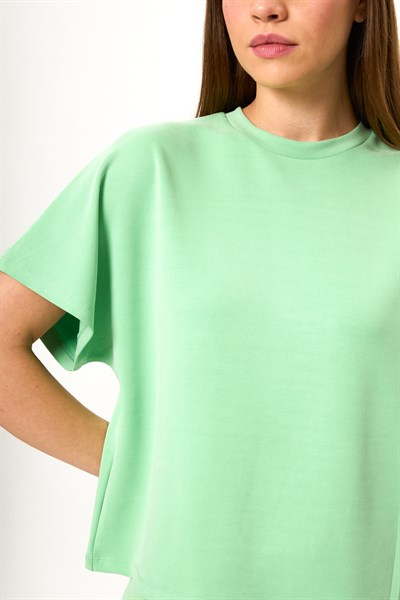 Düşük Omuz Modal Tişört