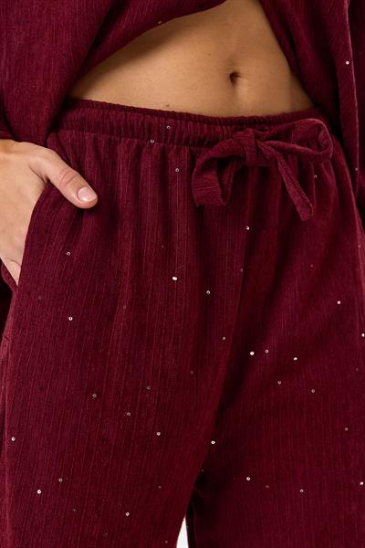 Çizgili Pullu Pantolon