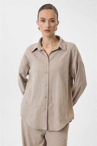 Çizgili Pullu Gömlek