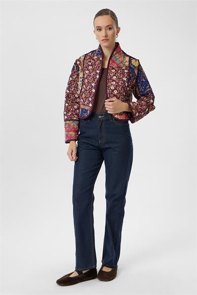 Çift Taraflı Desenli Kapitone Ceket 