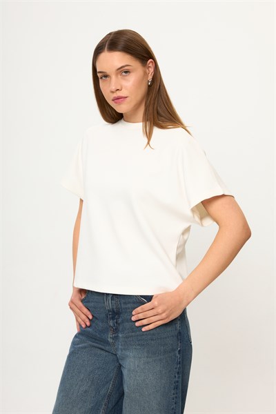 Düşük Omuz Modal Tişört