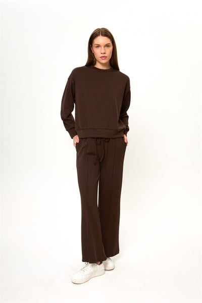 Bisiklet Yaka Modal Sweatshirt