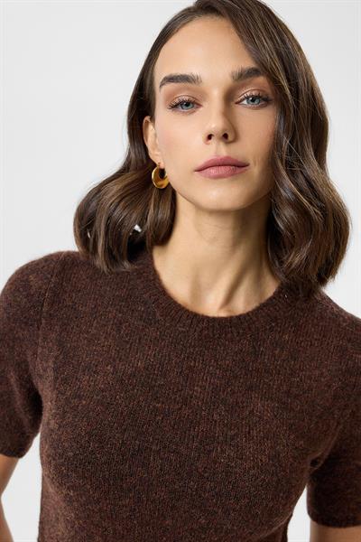 Kısa Kollu Crop Triko