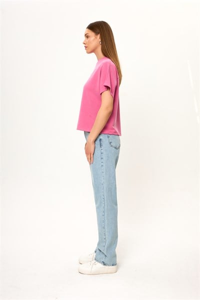 Düşük Omuz Modal Tişört