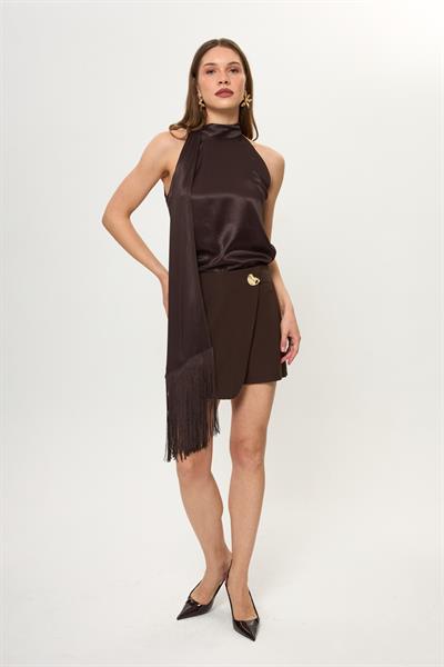 Fularlı Reglan Bluz