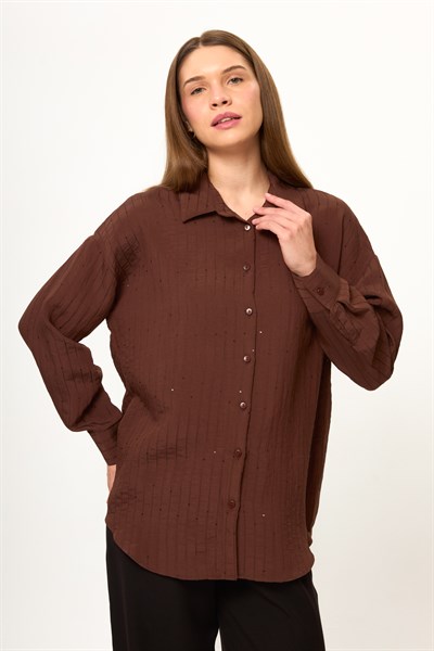 Çizgili Pullu Gömlek