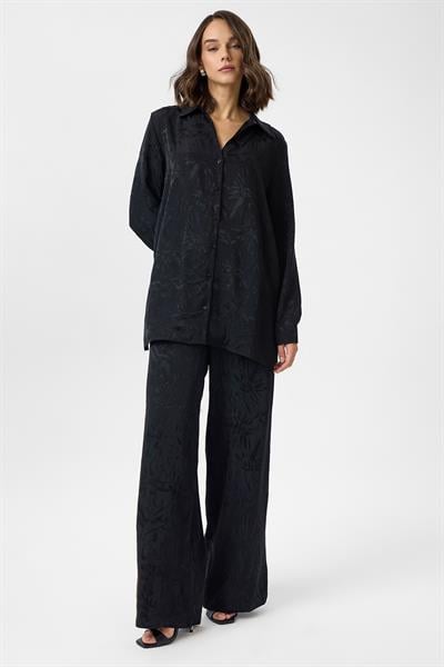 Desenli Saten Gömlek