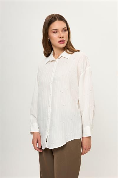 Çizgili Pullu Gömlek