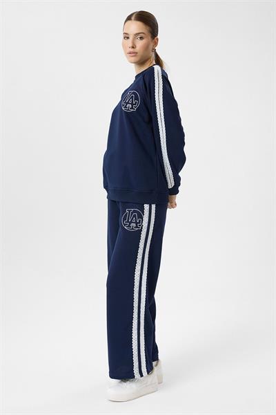 Brode Şeritli Sweatshirt