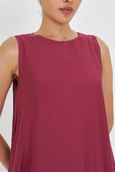 Sıfır Kol Balon Etekli Elbise