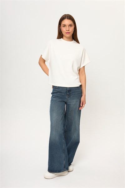 Düşük Omuz Modal Tişört