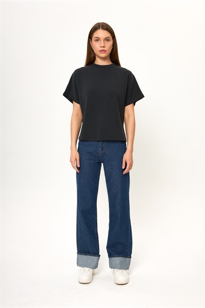 Düşük Omuz Modal Tişört