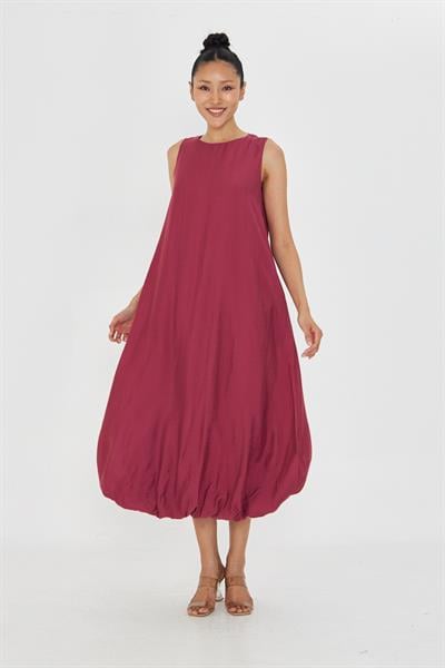 Sıfır Kol Balon Etekli Elbise