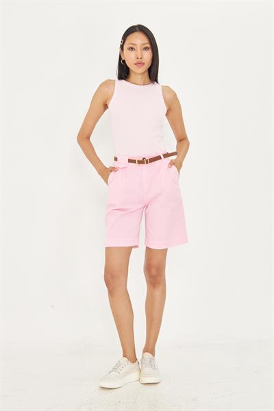 Kemerli Bermuda Şort