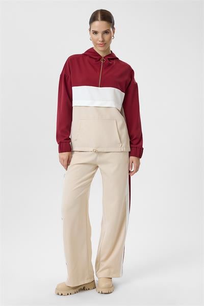 Üç Renkli Fermuarlı Atlas Sweatshirt