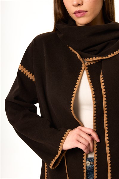 Şal Yaka Kaşe Kimono