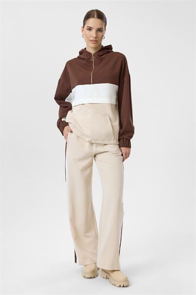 Üç Renkli Fermuarlı Atlas Sweatshirt