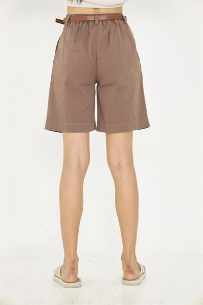Kemerli Bermuda Şort