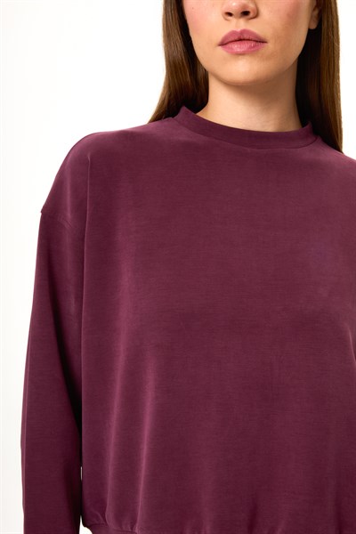 Bisiklet Yaka Modal Sweatshirt