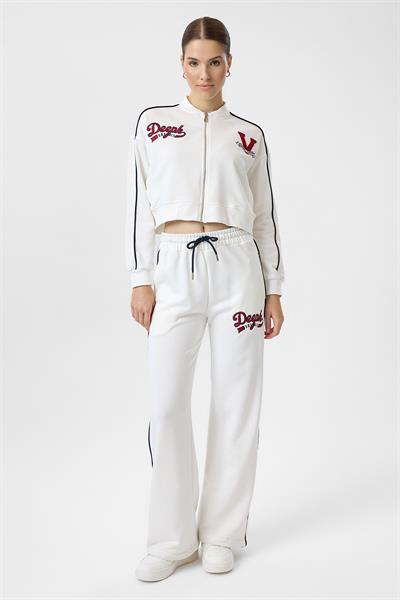 Baskılı Fermuarlı Sweatshirt