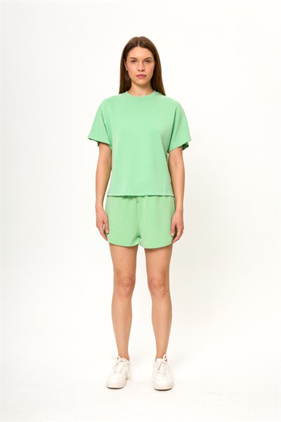 Düşük Omuz Modal Tişört