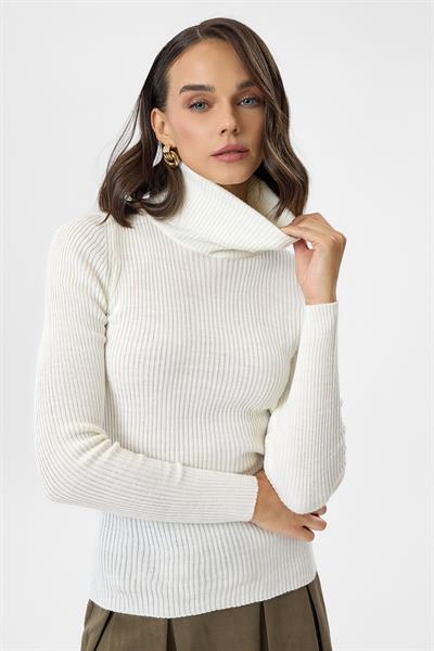 Tam Balıkçı Yaka Kazak 