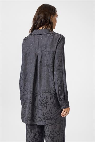 Desenli Saten Gömlek