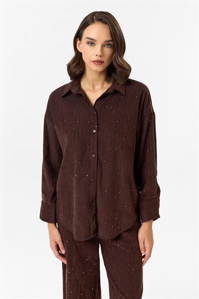 Çizgili Pullu Gömlek