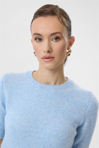 Kısa Kollu Crop Triko